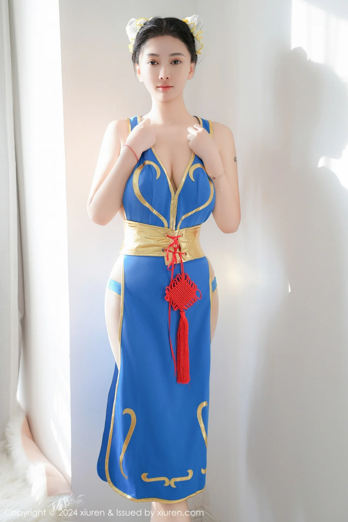 秀人网 No.9252 雅茹老师 蓝色性感COSPLAY插图5