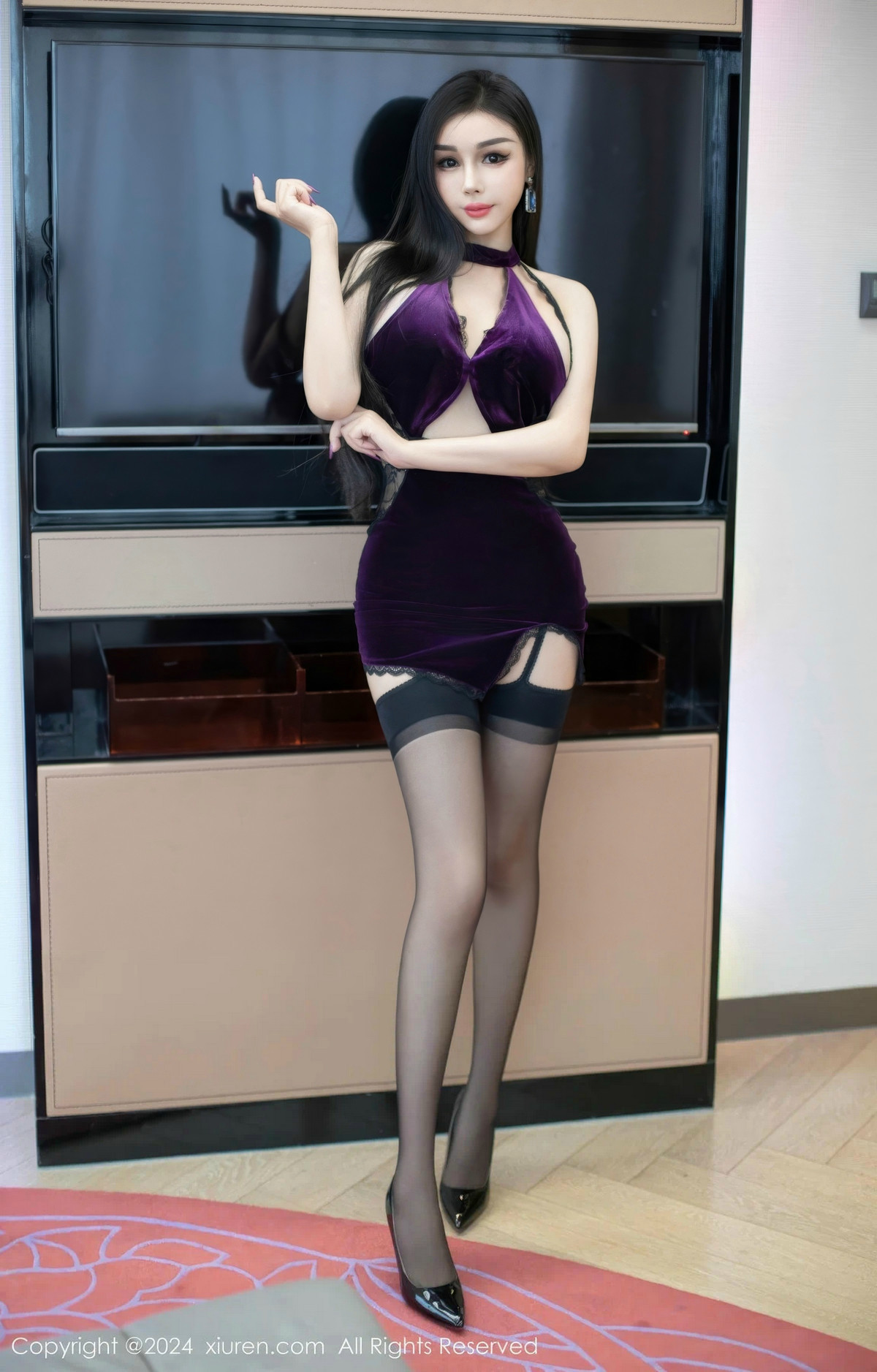 秀人网 No.9341 田冰冰 黑丝美腿插图1